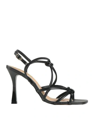 Ivan Abbigliamento Woman Sandals Black Size 8 Leather