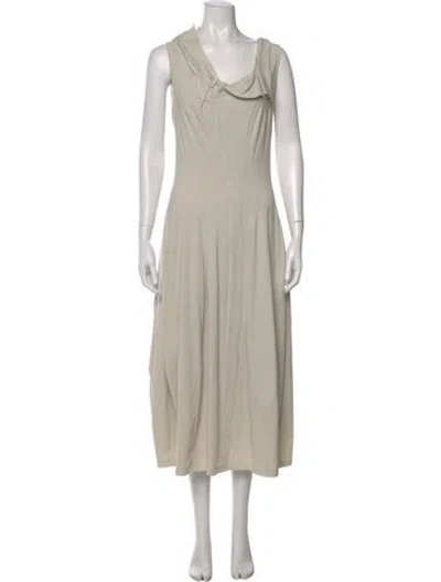 Pre-owned Ivan Grundahl Asymmetrical Long Dress In Neutral