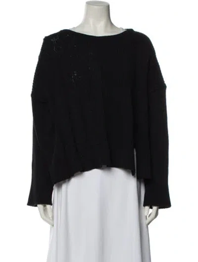 Pre-owned Ivan Grundahl Bateau Neckline Sweater In Black
