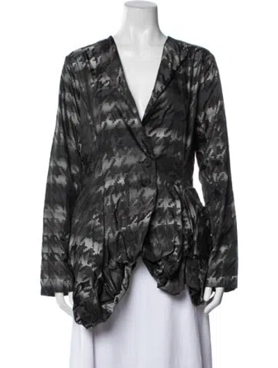 Pre-owned Ivan Grundahl Camouflage Print Jacket In Gray
