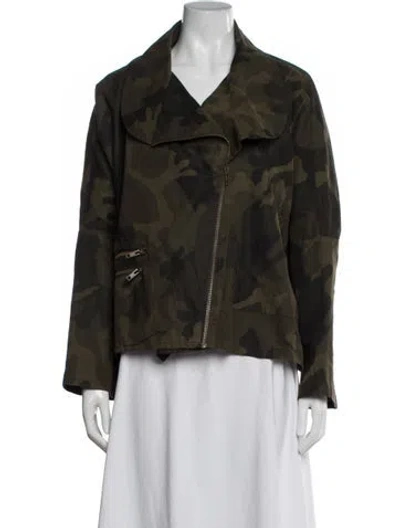 Pre-owned Ivan Grundahl Camouflage Print Jacket In Green