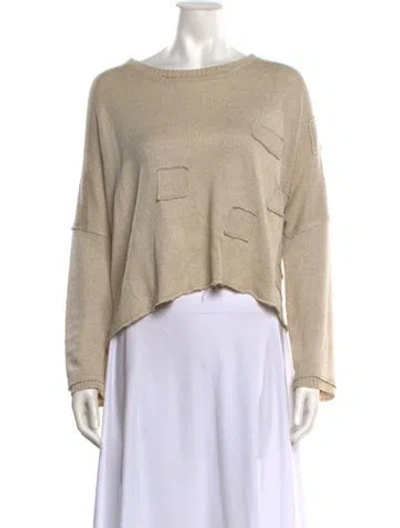Pre-owned Ivan Grundahl Hemp Scoop Neck Sweater In Neutrals