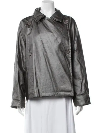 Pre-owned Ivan Grundahl Linen Jacket In Grey