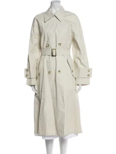 Pre-owned Ivan Grundahl Linen Trench Coat In Neutral