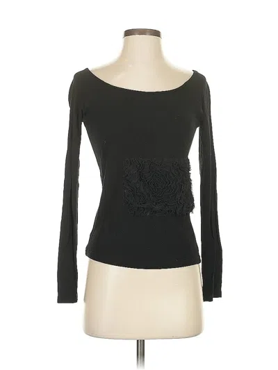 Pre-owned Ivan Grundahl Long Sleeve Top Black Sweetheart Neckline Tops