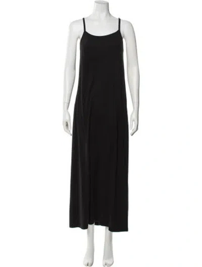 Pre-owned Ivan Grundahl Scoop Neck Long Dress In Black