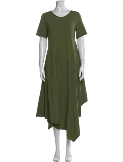 Pre-owned Ivan Grundahl Scoop Neck Long Dress In Green