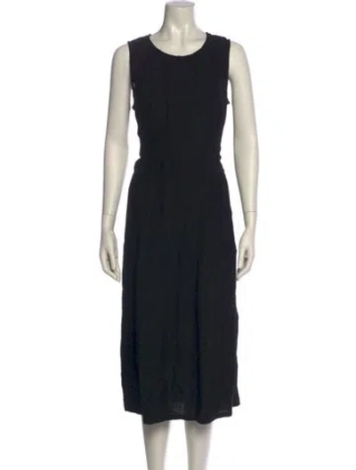 Pre-owned Ivan Grundahl Scoop Neck Midi Length Dress In Blue