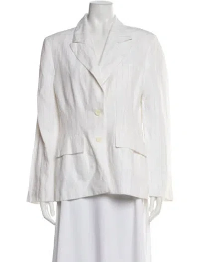 Pre-owned Ivan Grundahl Striped Blazer In White