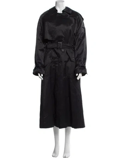 Pre-owned Ivan Grundahl Vintage Trench Coat In Black