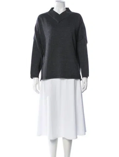Pre-owned Ivan Grundahl V-neck Sweater In Gray