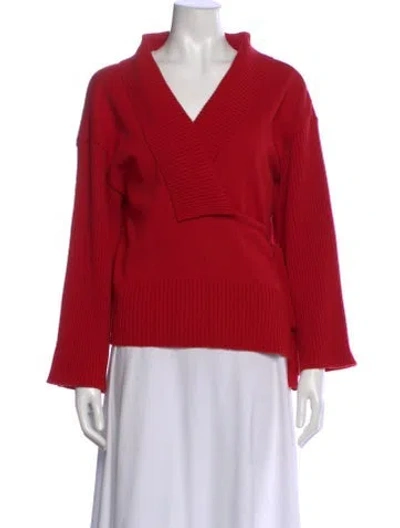 Pre-owned Ivan Grundahl V-neck Sweater In Red