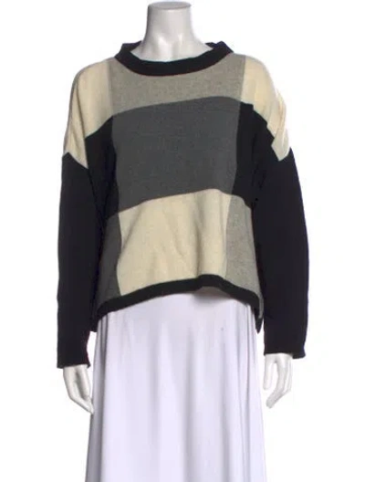 Pre-owned Ivan Grundahl Wool Colorblock Pattern Sweater In Black