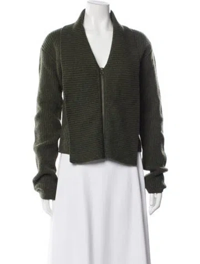 Pre-owned Ivan Grundahl Wool V-neck Sweater In Green