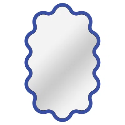 Pre-owned Ivan Voitovych Hvyli Oval – Sculptural Scalloped Wall Oval Mirror By Oitoproducts In Gray