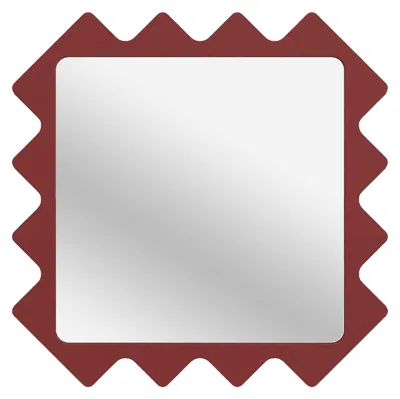 Pre-owned Ivan Voitovych Oberig 44 – Square Sunburst Mirror – Spiked Frame Mirror By Oitoproducts In Gray
