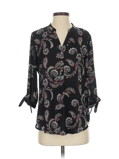 Pre-owned Ivanka Trump 3/4 Sleeve Blouse In Black