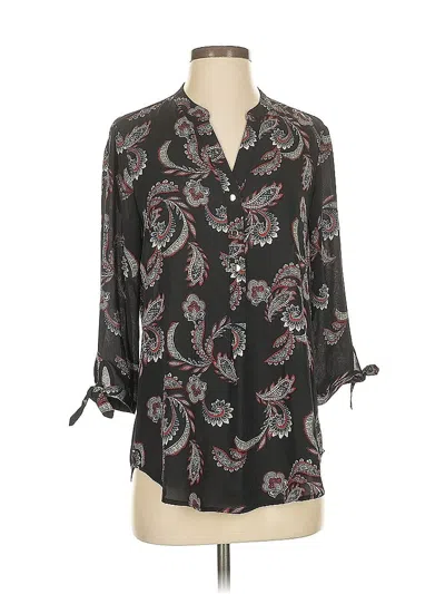 Pre-owned Ivanka Trump 3/4 Sleeve Blouse In Black