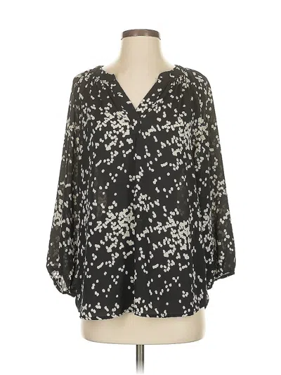 Pre-owned Ivanka Trump 3/4 Sleeve Blouse In Black