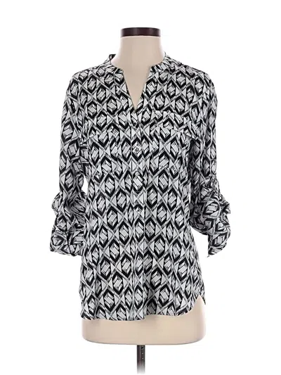 Pre-owned Ivanka Trump 3/4 Sleeve Blouse In Black