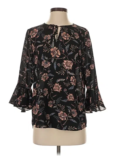 Pre-owned Ivanka Trump 3/4 Sleeve Blouse In Black