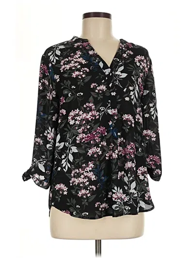 Pre-owned Ivanka Trump 3/4 Sleeve Blouse In Black