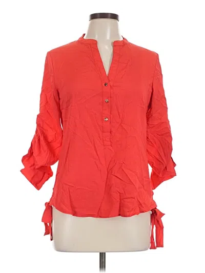 Pre-owned Ivanka Trump 3/4 Sleeve Blouse In Red