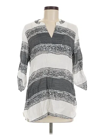 Pre-owned Ivanka Trump 3/4 Sleeve T-shirt In Gray