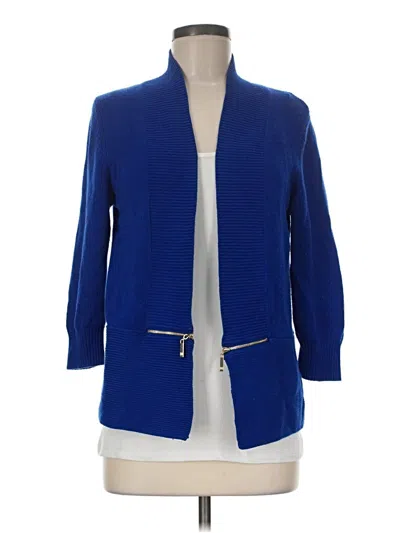 Pre-owned Ivanka Trump Cardigan Sweater In Blue