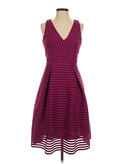 Pre-owned Ivanka Trump Cocktail Dress In Burgundy