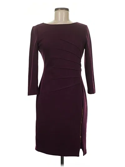 Pre-owned Ivanka Trump Cocktail Dress In Burgundy