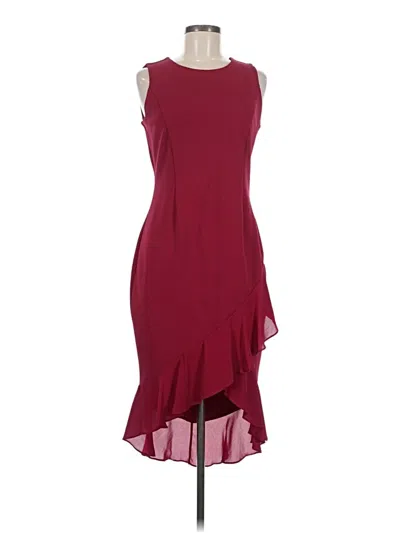 Pre-owned Ivanka Trump Cocktail Dress In Burgundy
