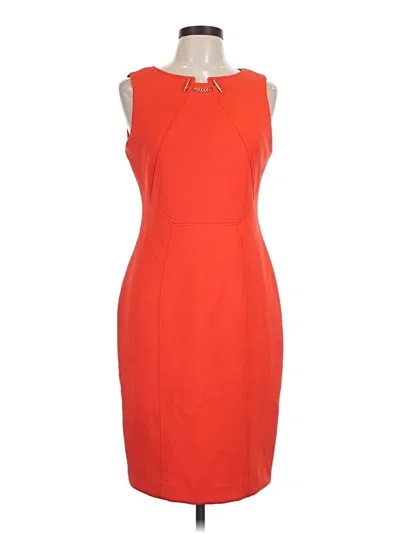 Pre-owned Ivanka Trump Cocktail Dress In Orange