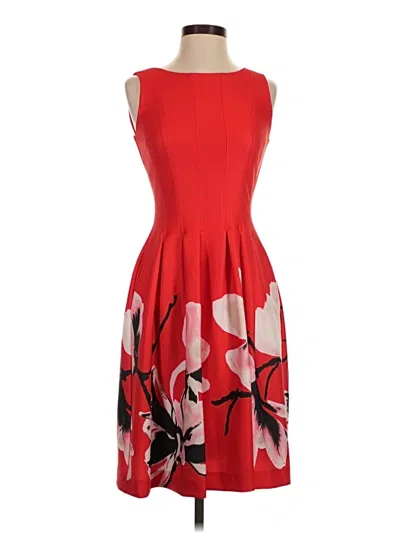 Pre-owned Ivanka Trump Cocktail Dress In Red