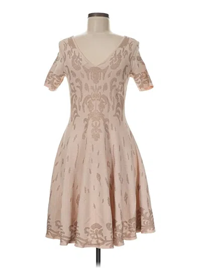 Pre-owned Ivanka Trump Cocktail Dress In Tan