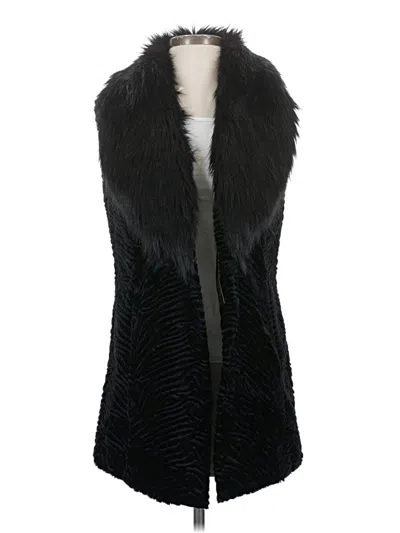 Pre-owned Ivanka Trump Faux Fur Vest In Black