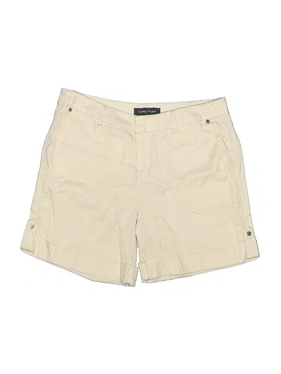 Pre-owned Ivanka Trump Khaki Shorts In White