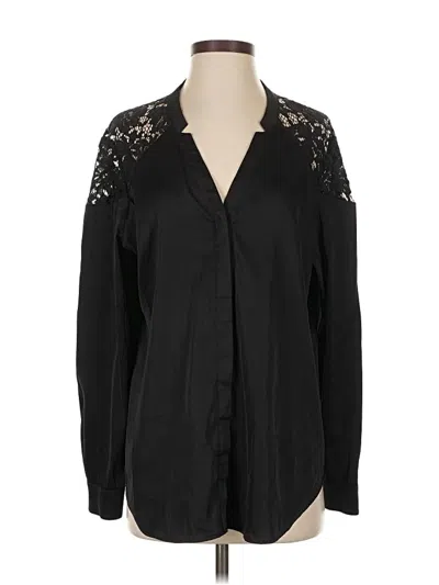 Pre-owned Ivanka Trump Long Sleeve Blouse In Black