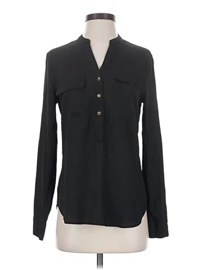 Pre-owned Ivanka Trump Long Sleeve Blouse In Black
