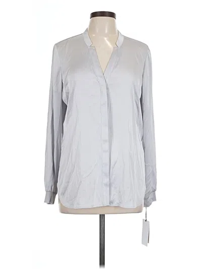 Pre-owned Ivanka Trump Long Sleeve Blouse In Gray