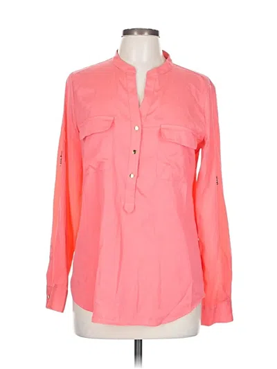 Pre-owned Ivanka Trump Long Sleeve Blouse In Pink