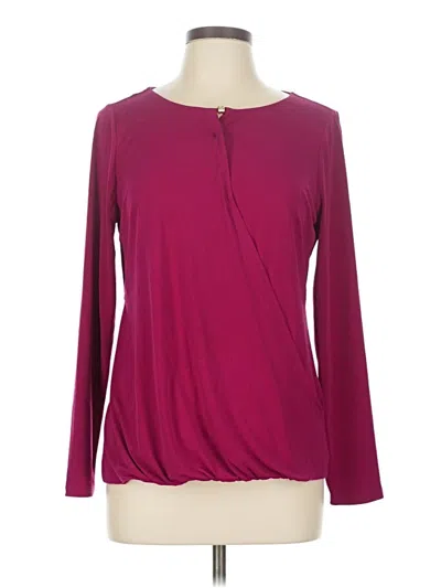 Pre-owned Ivanka Trump Long Sleeve Blouse In Purple