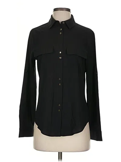Pre-owned Ivanka Trump Long Sleeve Button Down Shirt In Black