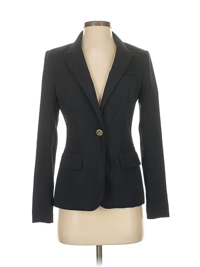 Pre-owned Ivanka Trump Long Sleeve Top Blue Plunge Neckline Tops