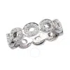 Ivanka Trump Oval Eternity Band With Pave Diamonds In Silver Tone
