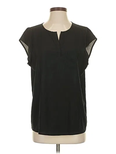 Pre-owned Ivanka Trump Short Sleeve Blouse In Black