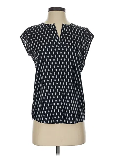 Pre-owned Ivanka Trump Short Sleeve Blouse In Black