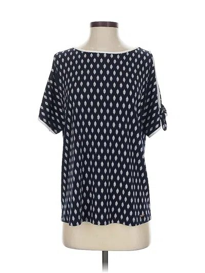 Pre-owned Ivanka Trump Short Sleeve Blouse In Blue