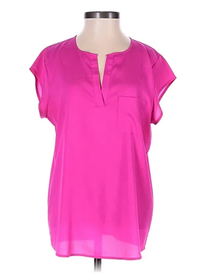 Pre-owned Ivanka Trump Short Sleeve Blouse In Pink