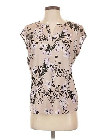 Pre-owned Ivanka Trump Short Sleeve Blouse In Tan